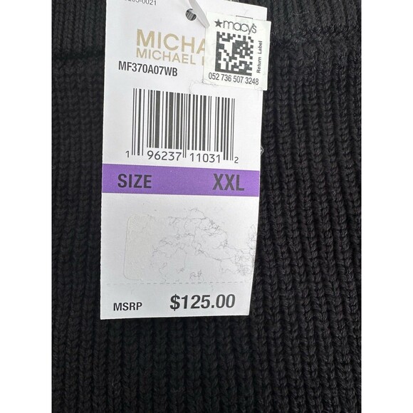 Michael Kors Women's Knit Pull On Mini Skirt Front Welt Logo Buttons Black XXL - Picture 9 of 10